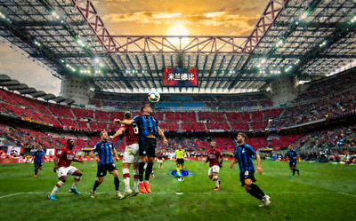 AC米兰与国际米兰在圣西罗球场进行米兰德比